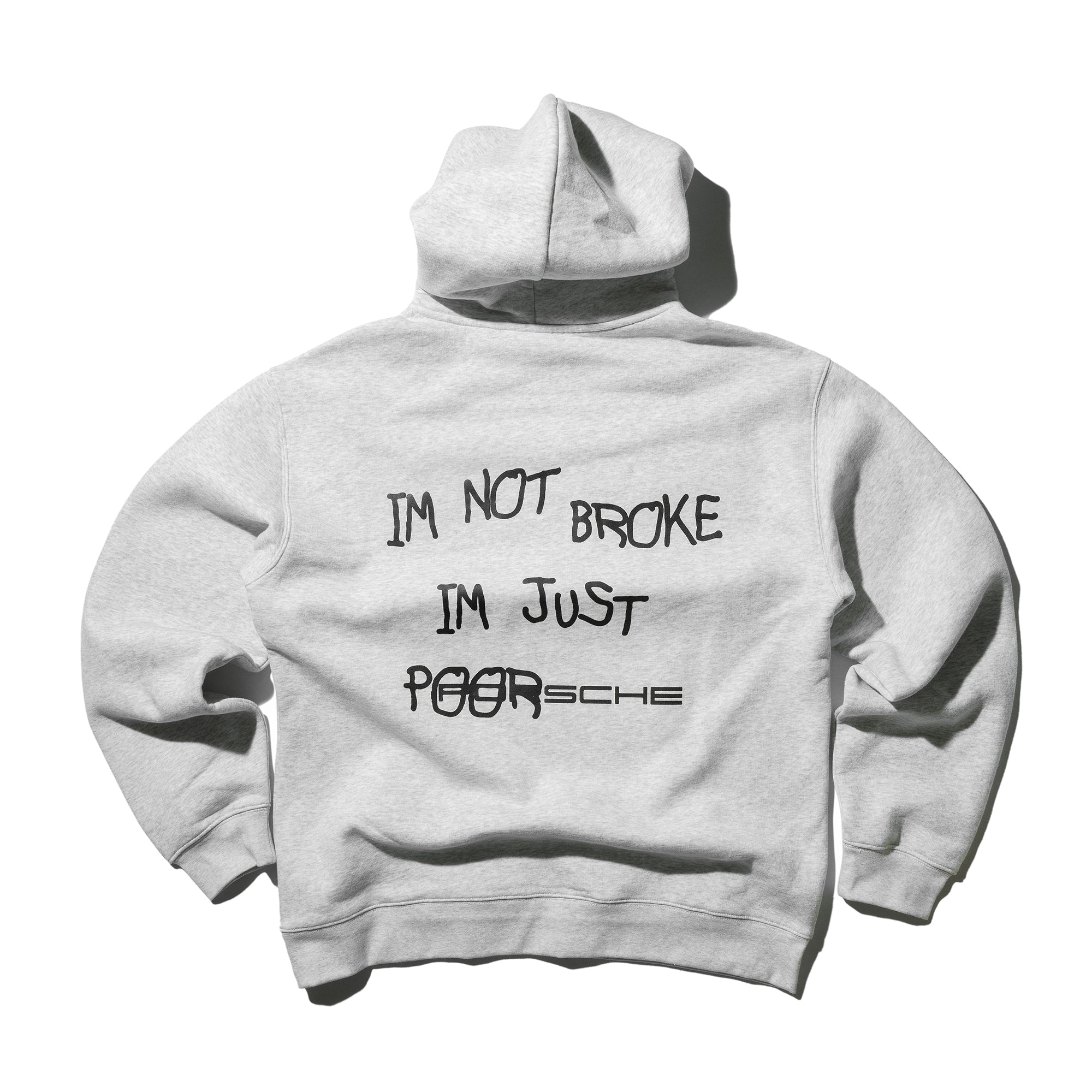 Not Broke Just Poorsche Hoodie (Heather Gray)