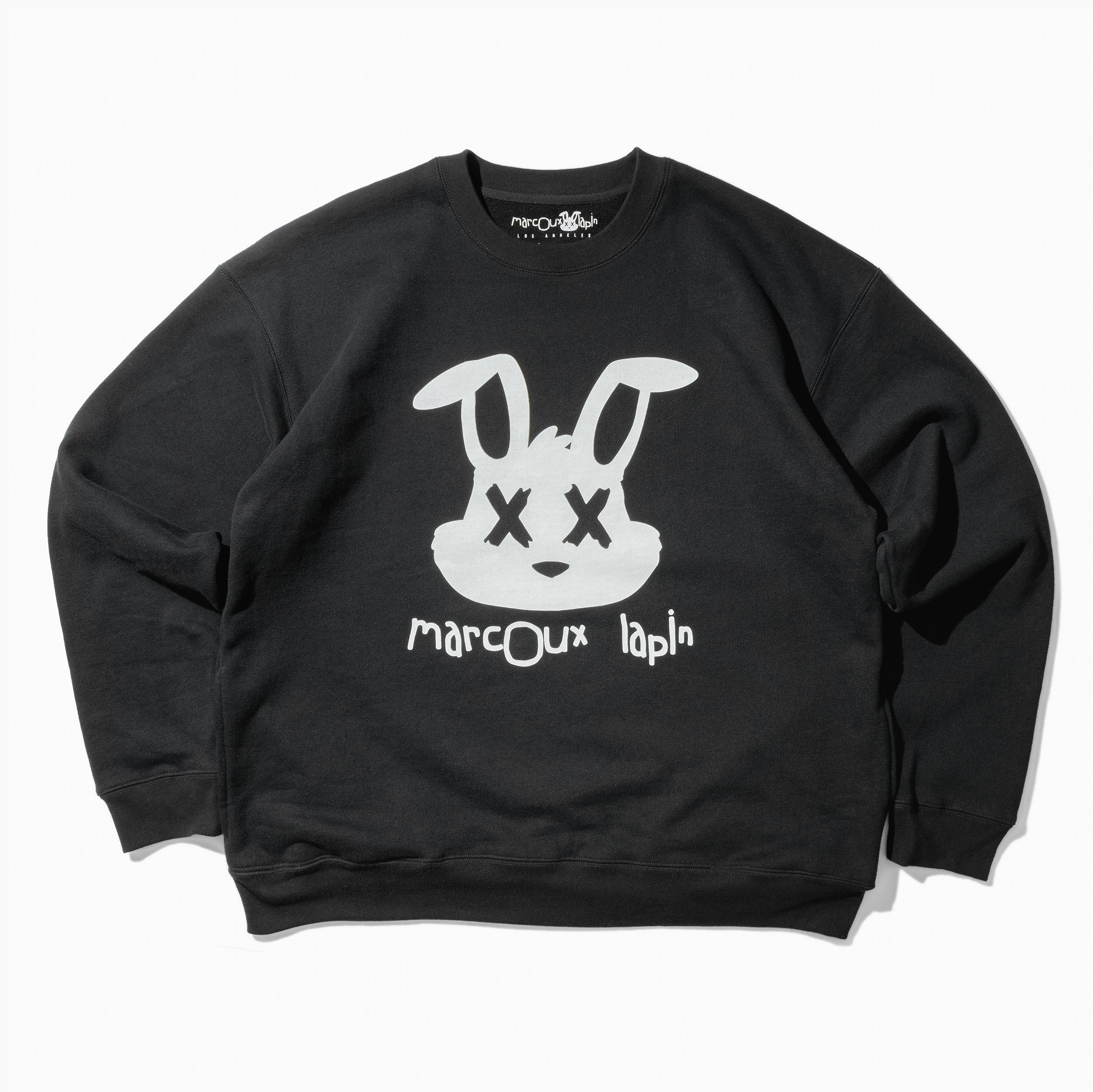 Marcoux Lapin Originals Sweatshirt with side-pockets (Black)
